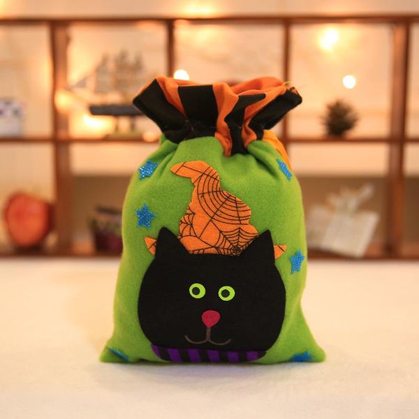 

хэллоуин конфеты сумка drawstring сумка украшения детские подарки ткань сумки pumpkin witch ребенок дети декор обертывание jllxlu home003