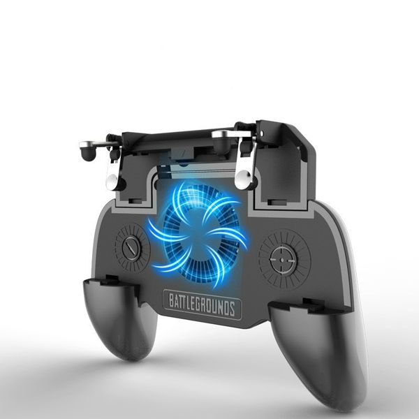 

2000/4000mah mobile trigger controller holder pubg keypads joystick cooler fan with power bank for phone l1r1 game