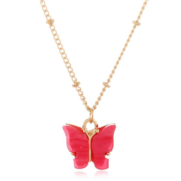 

wholesale geometry butterfly pendant necklace gold plated butterfly charm choker ladies clavicle chain necklaces designer jewelry gifts, Silver