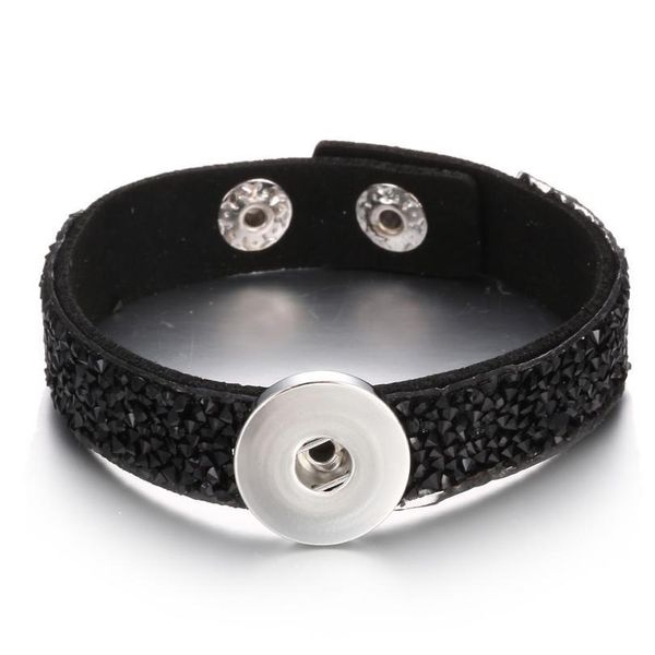 

length customed 11 colors bracelet for women 18mm the bloomer snap button armband pu leather sterling jewelry bohemian bbykco, Golden;silver