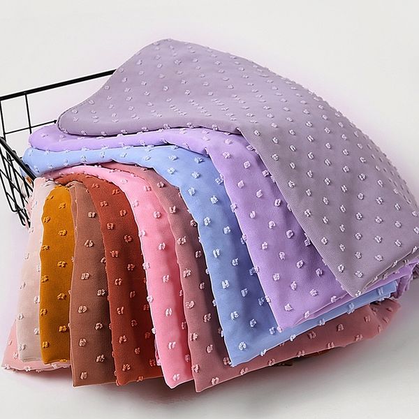 

10pc/lot pom pom bubble chiffon hijab scarf women long shawl wrap muslim headband maxi islamic sjaal 180*70cm t200729, Blue;gray