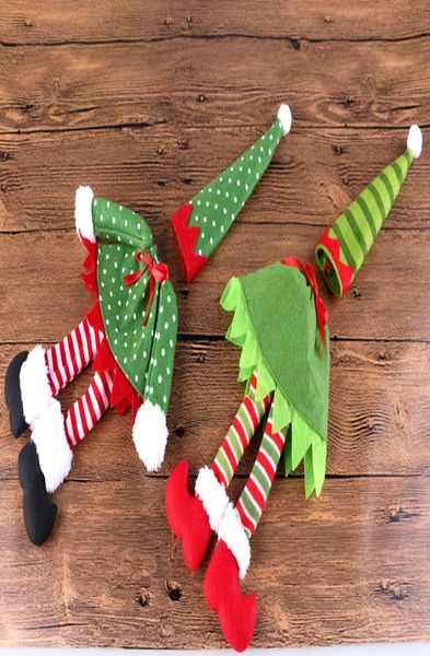 

creative gift bags christmas dot stripe dress pattern red wine bottle cover dining table decoration party xmas wmtghe xhhair