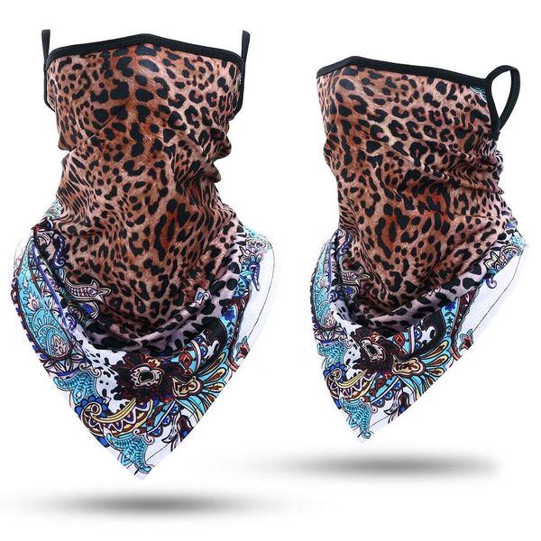 

hiking scarf halloween bandana face mask cycling scarves sport neck cover gaiter headband skull leopard printed masks men women wmthsn, Black