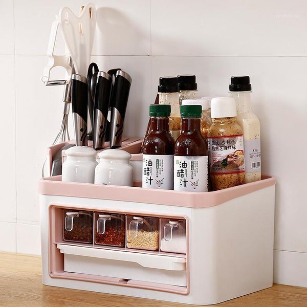

storage bottles & jars kitchenware household daquan shelf multifunctional knife seasoning artifact chopsticks box1