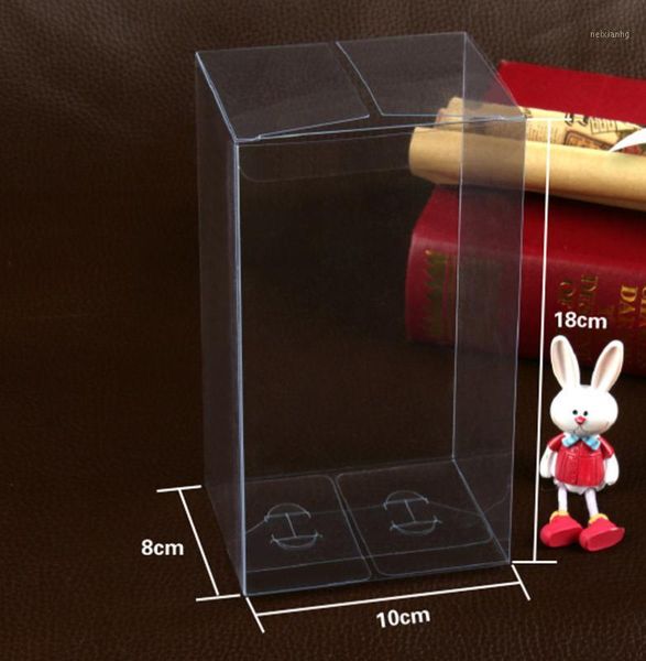 

gift wrap 30pcs 8*10*18cm clear plastic pvc box packing boxes for gifts/chocolate/candy/cosmetic/crafts square transparent box1
