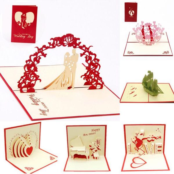 

greeting cards anniversary valentine's day wedding 3d up card happy birthday