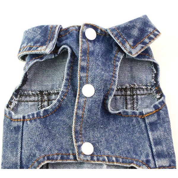

old jean small dog clothes puppy dog jacket vest cowboy pet coat water wash clothing for small med jllrsb