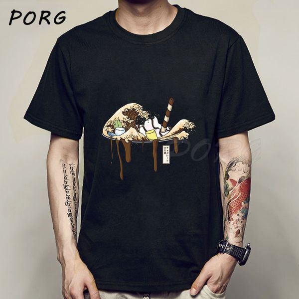 

wave chocolate chic grunge funny tshirt ulzzang plus size casual anime japanese kawaii hooded sweatshirt hoodie men t shirt