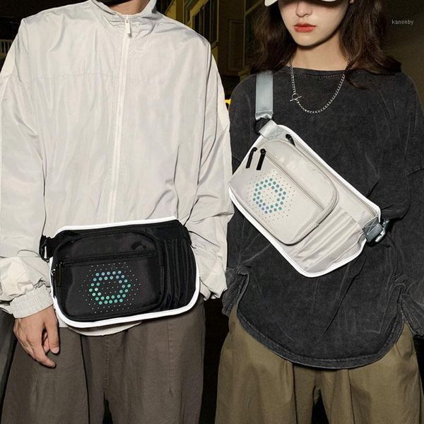 

waist bags bag reflective women`s belt travel men fanny pack fashion wild chest high-qualit female hip hop purse1