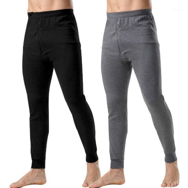 

fashionable thermal underwear for men's long loose thermal pants men's leggings and trousers keep warm1, Black;white