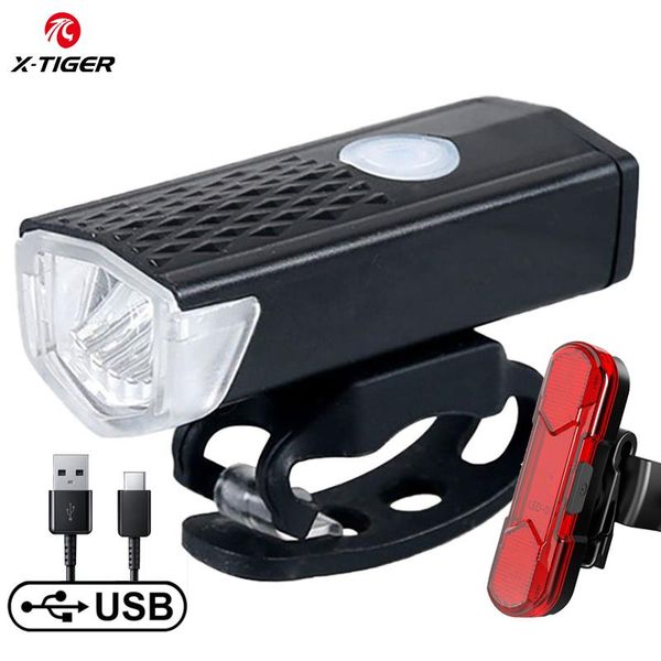 

x-tiger bike light usb rechargeable 300 lumens cycling bicycle lamp front headlight bicycle light bike accessories