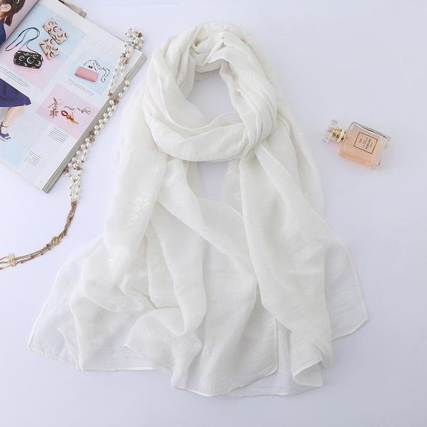 

2020 new brand spring women scarf embroider fashion long scarves cotton winter shawl lady pashmina bandana foulard hijabs female wmtket, Blue;gray