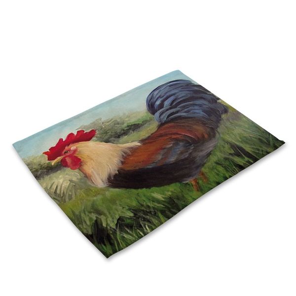 

живопись маслом животное печать печать льняных меткумов для кухонного стола питьевицы американские страна десклинированные украшения вечерин