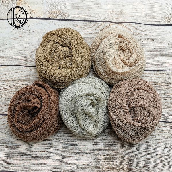 DonJudy 2/3/4/Pack Knit Stretch Wraps Set Baby Photo Newborn Photo Props Boy Girl Infant neonato Fotografia coperta Puntelli LJ201105