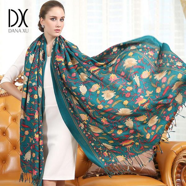

scarves scarf 2021 female male quality wool cashmere tassels women men wrap large size 245*110cm, Blue;gray