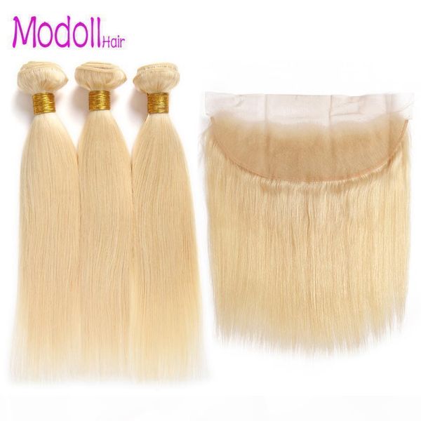 

10a grade 613 bundles with frontal mongolian straight virgin hair bundles with closure dhgate remy human hair blonde bundles with frontal, Black;brown
