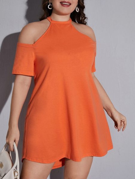 

plus cold shoulder high low dress s3bp#, Black