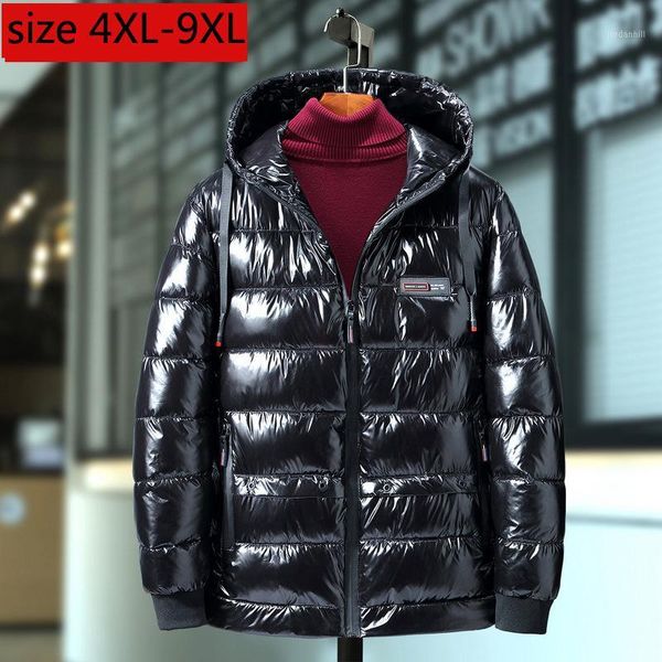 

new arrival winter mens fashionable padded cotton jacket extra large warm trendy style hooded casual thick plus size 4xl-8xl 9xl1, Black