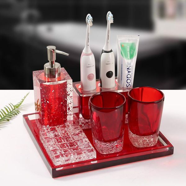 

аксессуары для ванной комнаты набор смола материал мыла зубной держатели полоскание чашки мыльницы 5 6 установить свадебные подарки yxlcyn