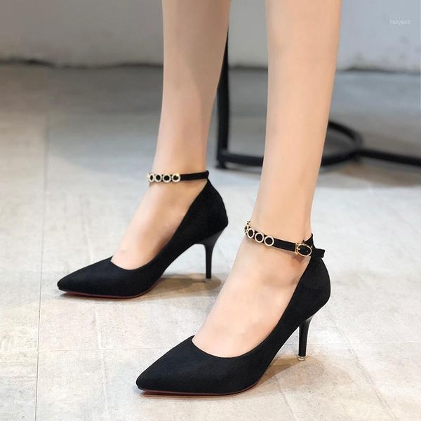 

high heels women pumps high platform frosted leather shoes buckle woman elegant party new wedding shoes female w37-771, Black