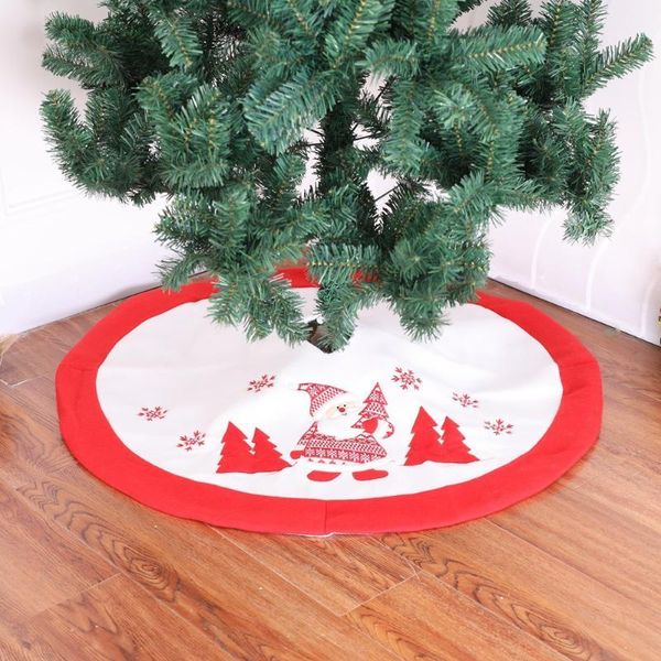 

high-grade embroidery velvet christmas tree skirt venta caliente decoracion abol navidad santa claus xmas tree mat quality1