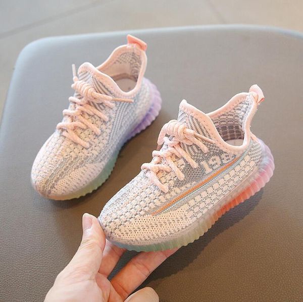 

children knitting sneakers soft breathable sport shoes boys girls candy color jelly sole comfortable kids casual running shoes wmtlxy, Black