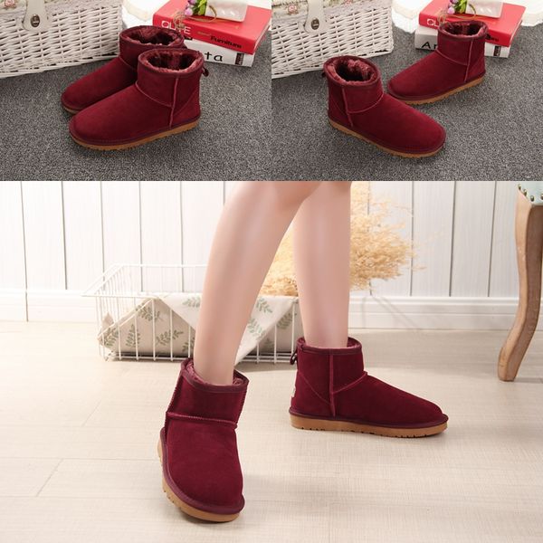 

the sell aus classical short mini gu 5854 women snow boots keep warm boot fashion light skin womens booties winter shoes size35-41, Black