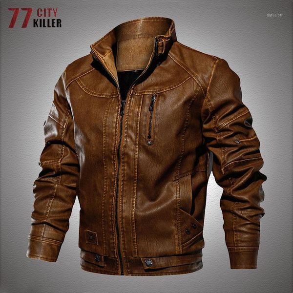 

tactical faux leather jacket men stand collar motorcycle pu jackets male brand slim fit leather coats plus size 5xl1, Black