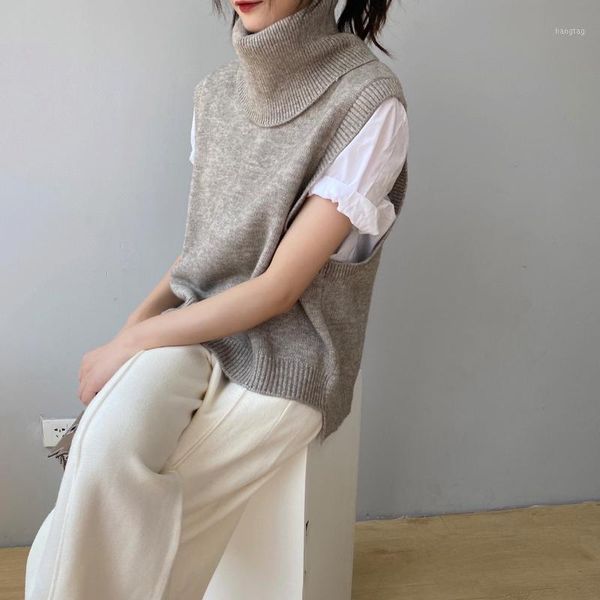 

2021 luxury designer mori sweater female sleeveless vest style wear autumn and winter vest two-piece autumn wholesale1, White;black