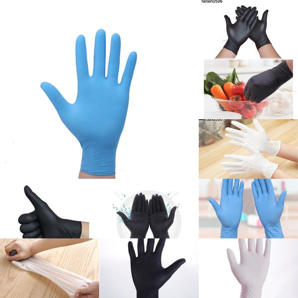 

100pcs rubber household nitrile white disposable food latex laboratory cleaning durable gloves g3i8