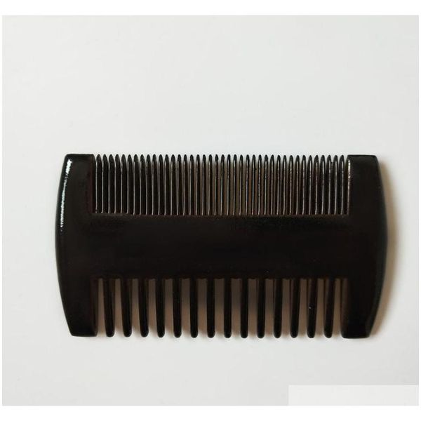 

custom logo fine & coarse teeth double sides wood wide combs wooden hair comb dual s qylmrz lipper, Silver