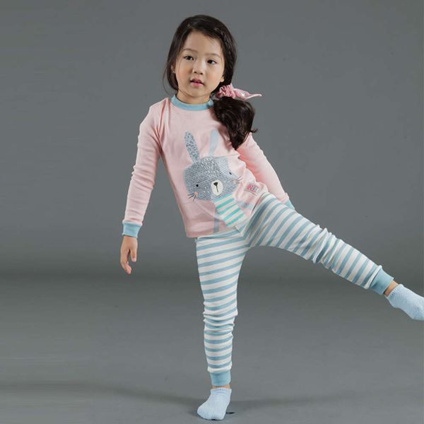 

vaenait children's clothing cotton underwear set round neck long sve baby girls' home cloth cartoon pajamas, Blue;red