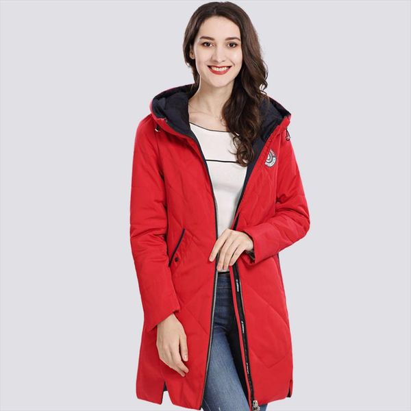 

womens coat spring autum 2020 thin cotton parka long plus size hood women jacket new designs fashion outwear, Black