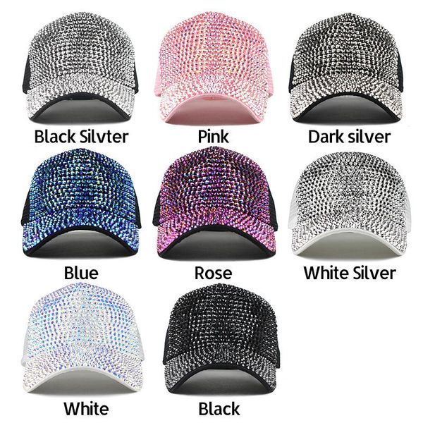 

flb] новый бренд бейсболка для женщин rhinestone hat lady девушка c 8 цвета snapback cap casquette шляпа регулируемой крышка f350 jllwdg, Black;white