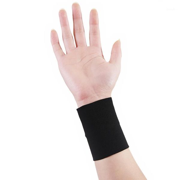 

2pcs compression wrist support sleeve elastic sport wristband bandage gym hand brace wrap tennis band fitness black/skin xxl1, Black;red