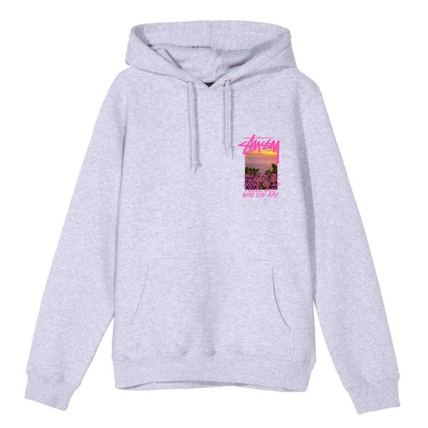 

correct version stus$y clear day hood, sunny sea surface graffiti letters printed fleece hooded sweater, Black