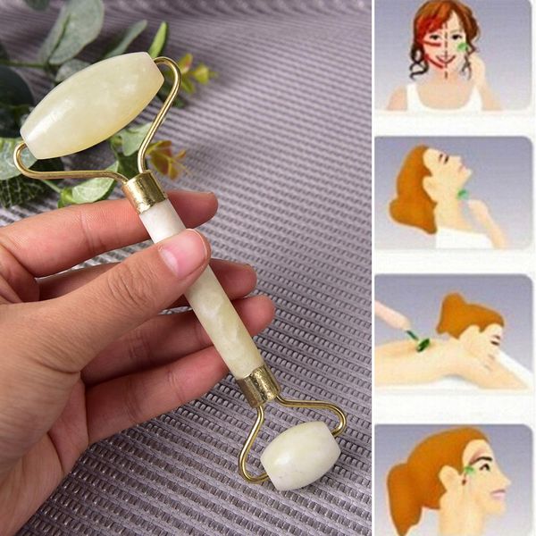 

new green facial jade roller massager eye face neck relaxation slimming tool jade roller massager face body head neck foot stone