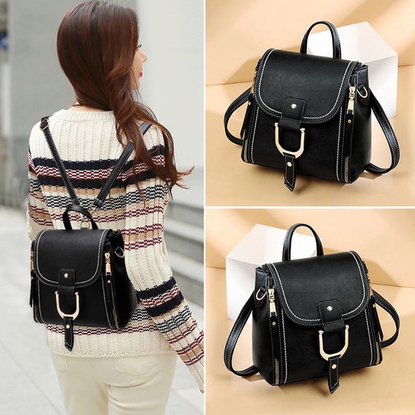 

2020 new women one shoulder messenger bag small mini pu material wholesale fashion shoulder bags handbag backpack b376