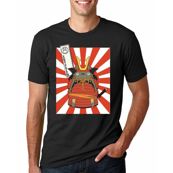 

2018 summer men totoro samurai fashion funny design short sleeve cool male tee hoodie designers t shirts sweatshirt