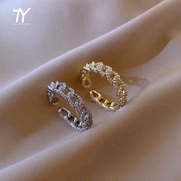 

band luxury zircon twist design gold silvery open for woman fashion korean jewelry wedding party unusual finger ring, Silver