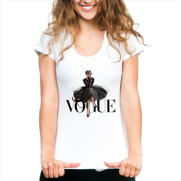 

summer for women punk t shirt fashion short sleeve tshirt fashion t shirt female round neck tees shirt, White