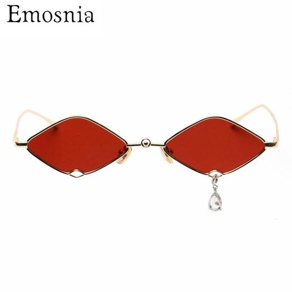 

sunglasses fashion personality funny polarized small frame square retro metal pendant party glasses uv400 eyewear christmas, White;black
