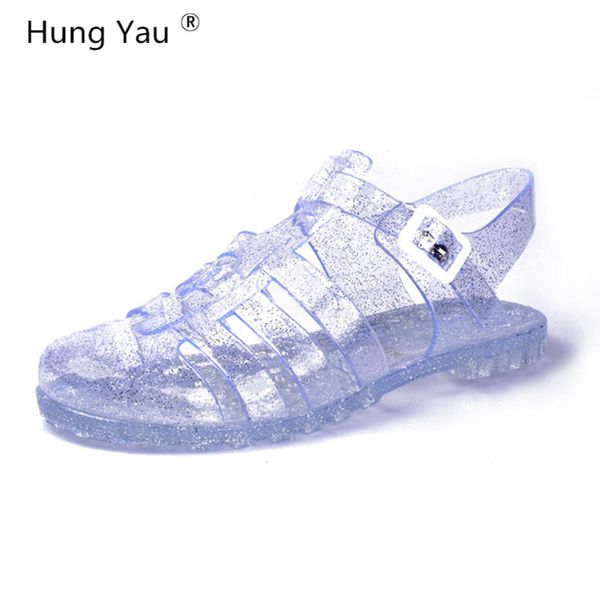 

women jelly shoes lady's beach sandals slippers garden shoes comfortable candy color hole jelly shoes summer style plus size 9 x1020, Black