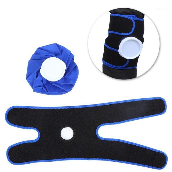 

ice bags cooling cloth sport reusable ice pack bandage set cold therapy knee elbow wrist ankle pain relief1, Black;gray