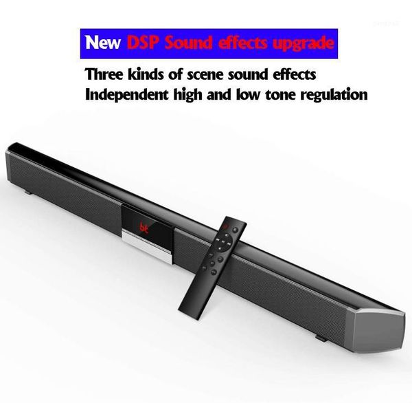 

soundbar wall-mounted tv home theater system 2.0 bluetooth speaker support optical coaxial aux sound bar with subwoofer for pc1
