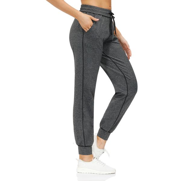 

new style women's sports running naked tight high waist hip lifting yoga pants elastic fitns quick drying, Gray