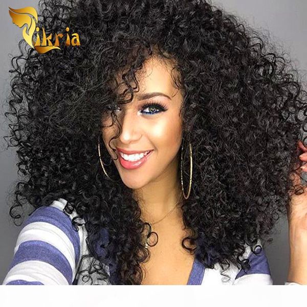 

deep curly brazilian indian malaysian peruvian mongolian lace front human hair wigs with baby hair pre plucked full lace none remy hair wig, Black;brown