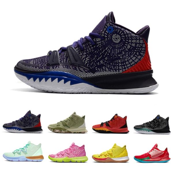

cool irving 7 patrick squidward mr. krabs 7 mens basketball shoes jump 7s sponge sandy men outdoor trainers sports sneakers 40-46, White;red