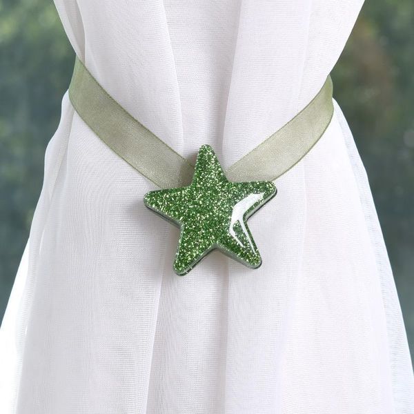 

1pcs star shape magnet curtain buckle magnetic curtains tieback holder window curtain clip holder strap accessories home decor h qylswk