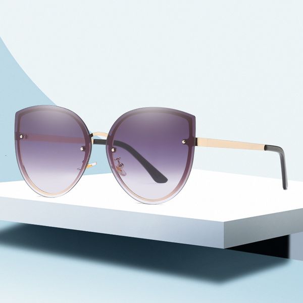 

new style frameless fashion sunglasses s017 personalized cut edge sunglasses women's trend ocean glasses designer aws, White;black